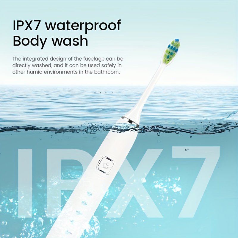 Premium Sonic Electric Toothbrush for Adults - 8 Brush Heads Ipx7 Waterproof & Travel Case