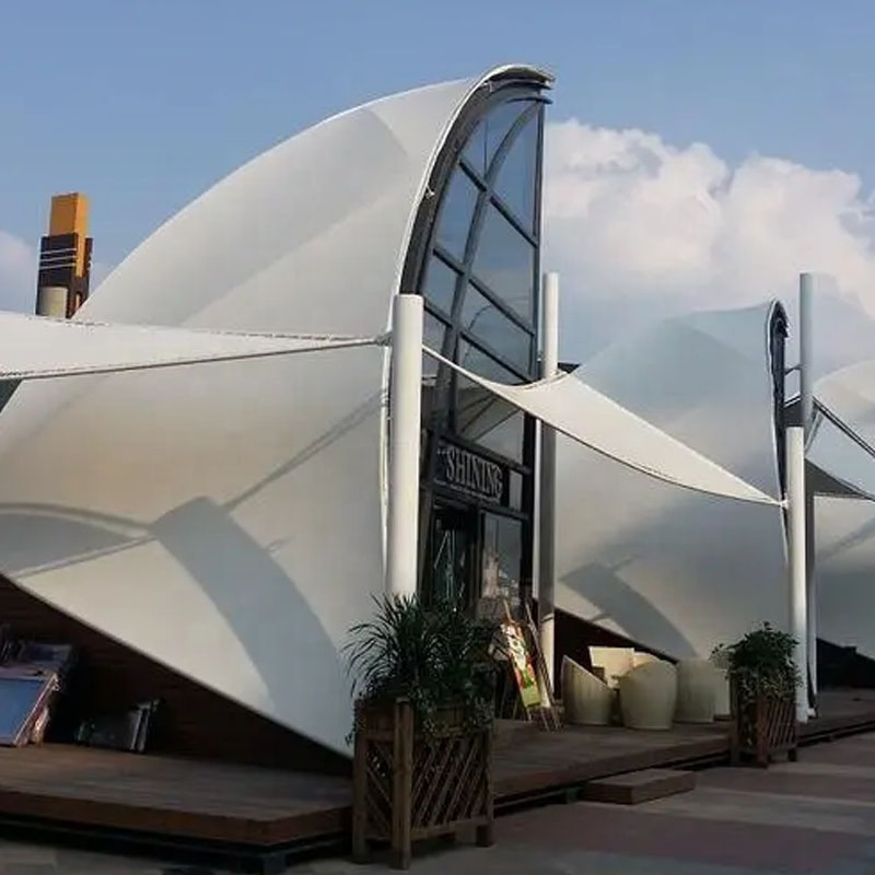 Strong Beautiful Extend Stadium Podium Membrane Structure, Steel Structure Stadium Shade Roof Tent