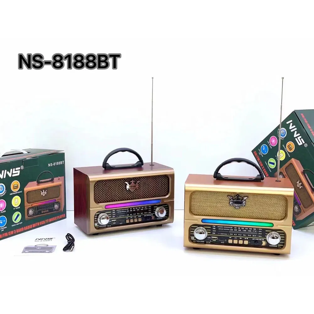 Ретро радио NS-8188BT с Bluetooth и RGB-подсветкой