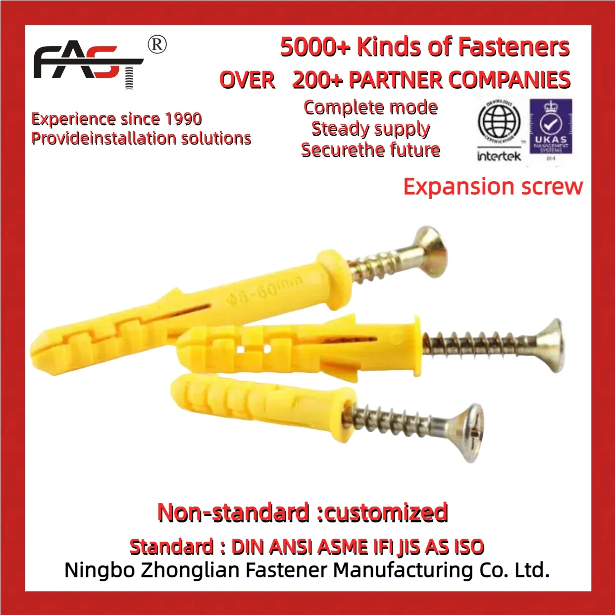 Customizable Expansion Screw Solutions, Tailored to Your Needs