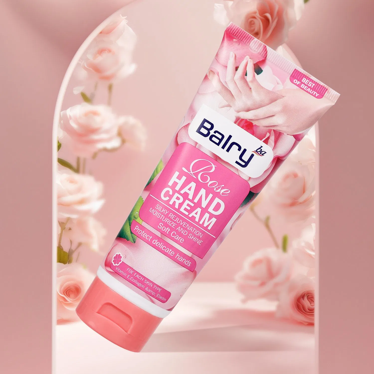 Best Selling Rose Fragrance Skin Brightening Moisturizing Lotion Hand Cream for Dry Skin Prevention