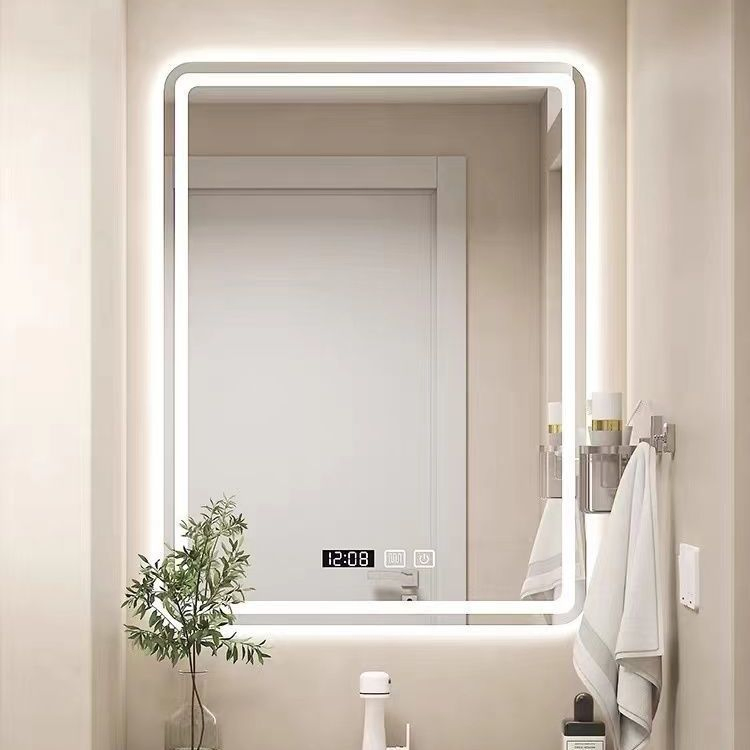 Luxury Intelligent Bathroom Anti Fog Mirror Wall Mounted Bluetooth LED Backlit Vanity Smart Mirror with Light