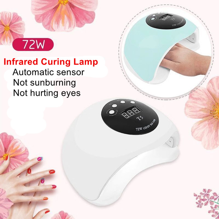 Nail Salon Equipment 72W Nail Dryer Nail Art LED UV Light Curing Nail Lamp for Gel Polishing