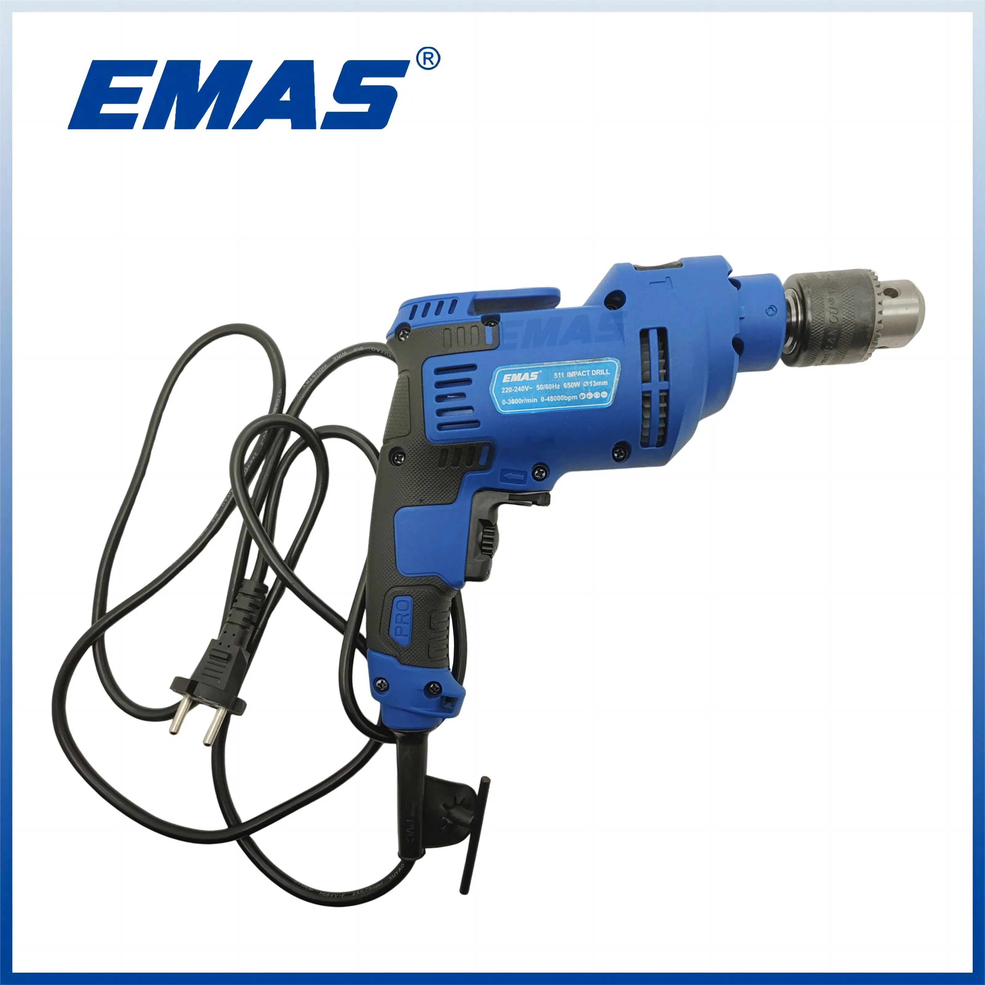 Электродрель ударная Emas 650Вт 13мм 220В