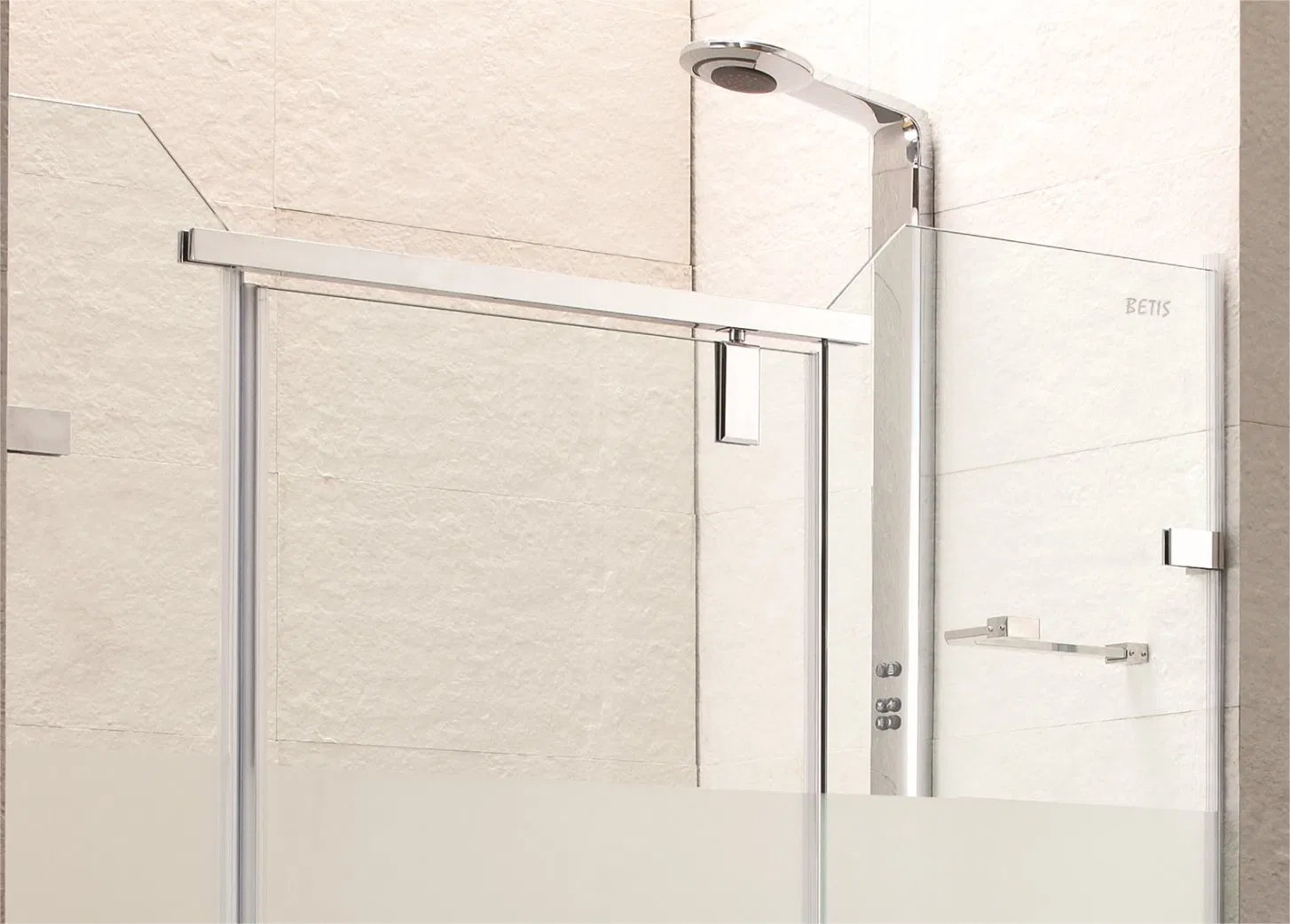OEM Bathroom Fittings Accessories Factory Direct-Sale ASTM-Standard Stainless-Steel Shower Enclosure Fittings Headedr Bar