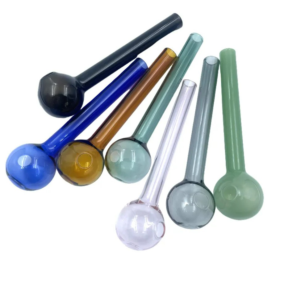 Hand Pipe Glass Oil Burning Burner Pyrex Smoking Handmade Water Tube Tobacco Dry Herb Tool Accessories