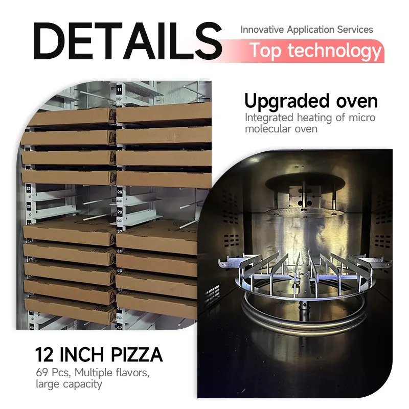 CE RoHS Certified 69PCS 12 Inches Fully Automatic Pizza Maker Pizza Vending Machine