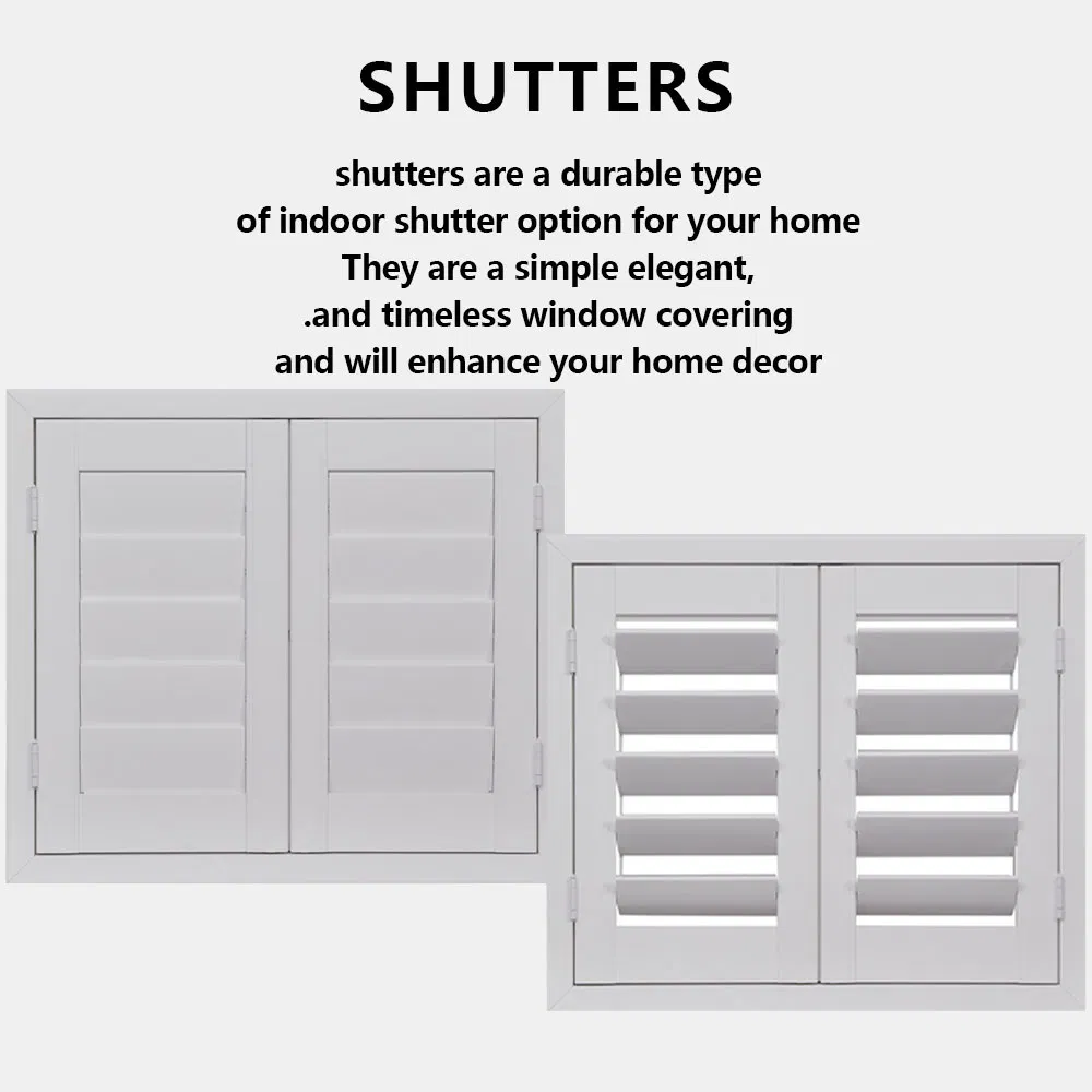 Ymtc PVC Plantation Shutter Timber Wooden Shutters