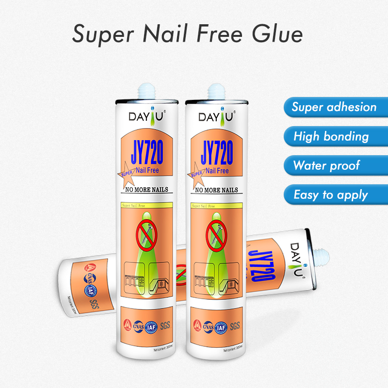 Jy720 One-Component Nail-Free Glue Heat Water Resistant Construction DIY