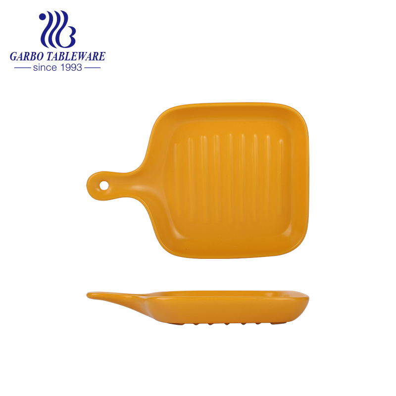 Heat-Resistant Porcelain Flat Bread Toast Baker Microwave Oven Safe 10" Ceramic Baking Pan