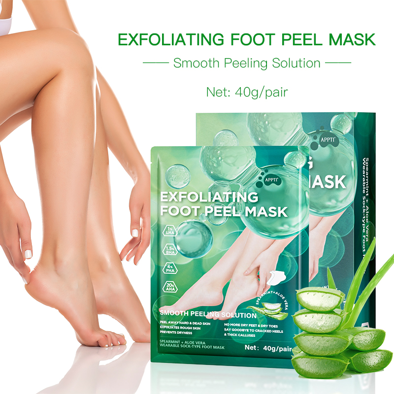 Beauty Cosmetics Foot Care Moisturize Spearmint Aloe Vera Exfoliating Foot Peel Mask