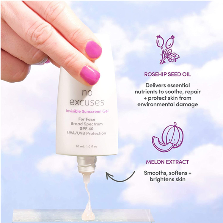 Korean Invisible Facial Moisturizing Sunscreen Gel Broad Spectrum SPF 40