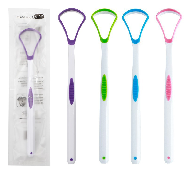Tongue Scraper Cleaner for Adults & Kids, Fight Bad Breath, Oral Hygiene Tongue Brush