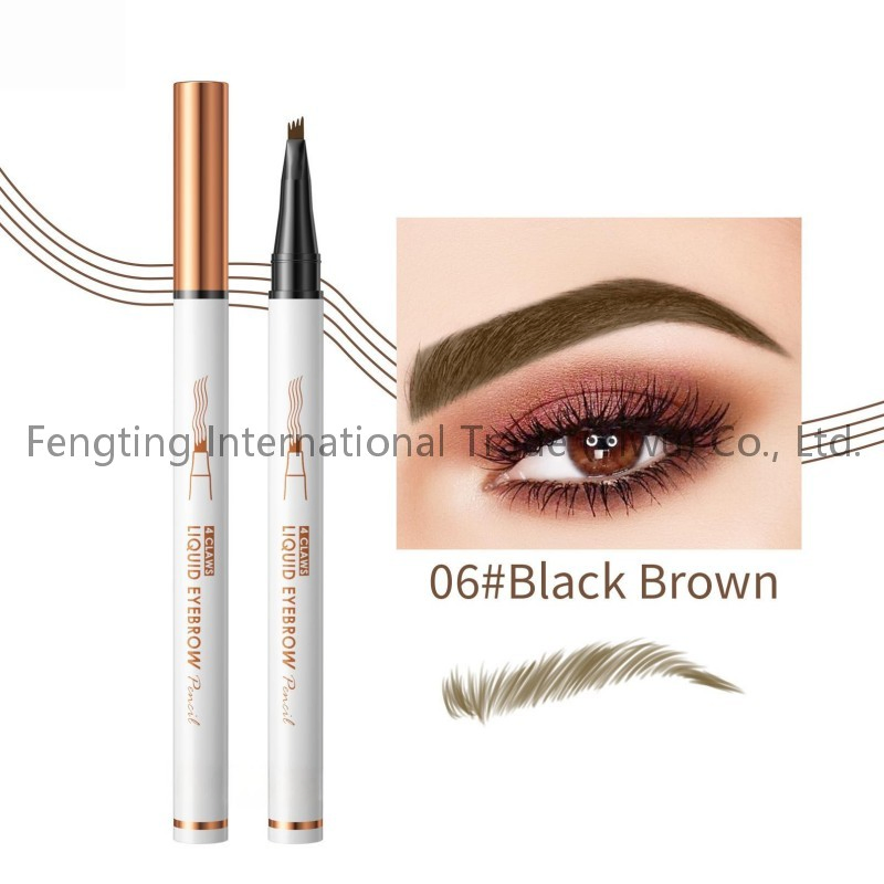Waterproof Double Head Liquid Eyebrow Pencil Long Lasting Quick-Drying Dual-Ended Eyebrow Pencil