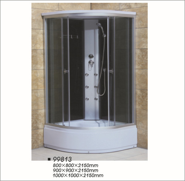 Sector Shower Room, Steam Optional, Chrome Aluminum Profile Cabin