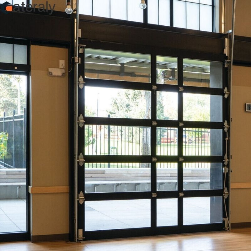 Modern Garage Door with Premium Design for Villas Automatic Door Contemporary Aluminum & Clear Factory Wholesale Glass Garage Door Electric Garage Doors