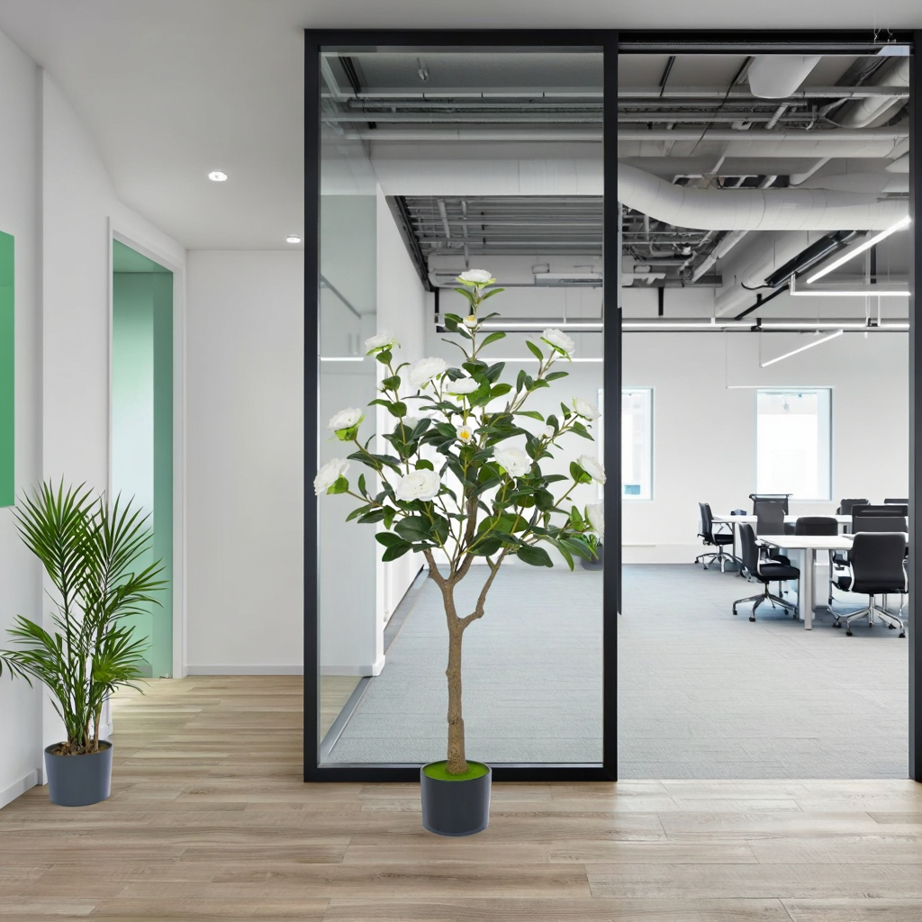 Горшок для цветов с искусственными растениями 70-180 см факел