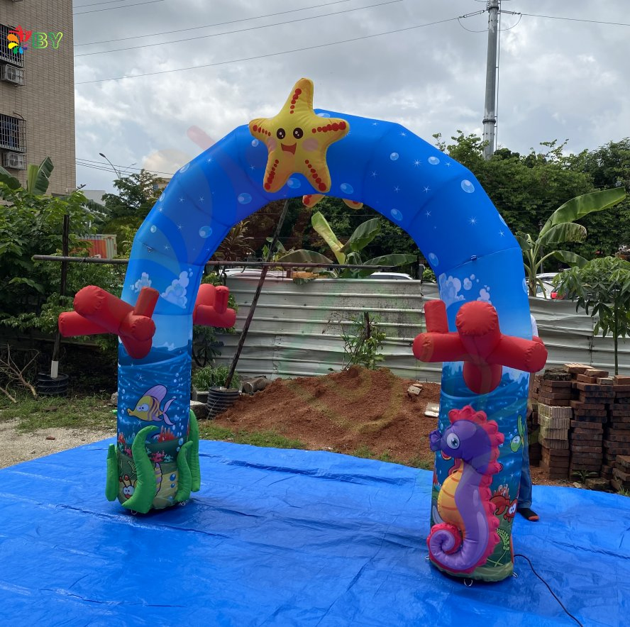 Inflatable Angle Arch, Welcome Entrance Gate, Advertising Archway with Full Color for Events Free Logo/Text