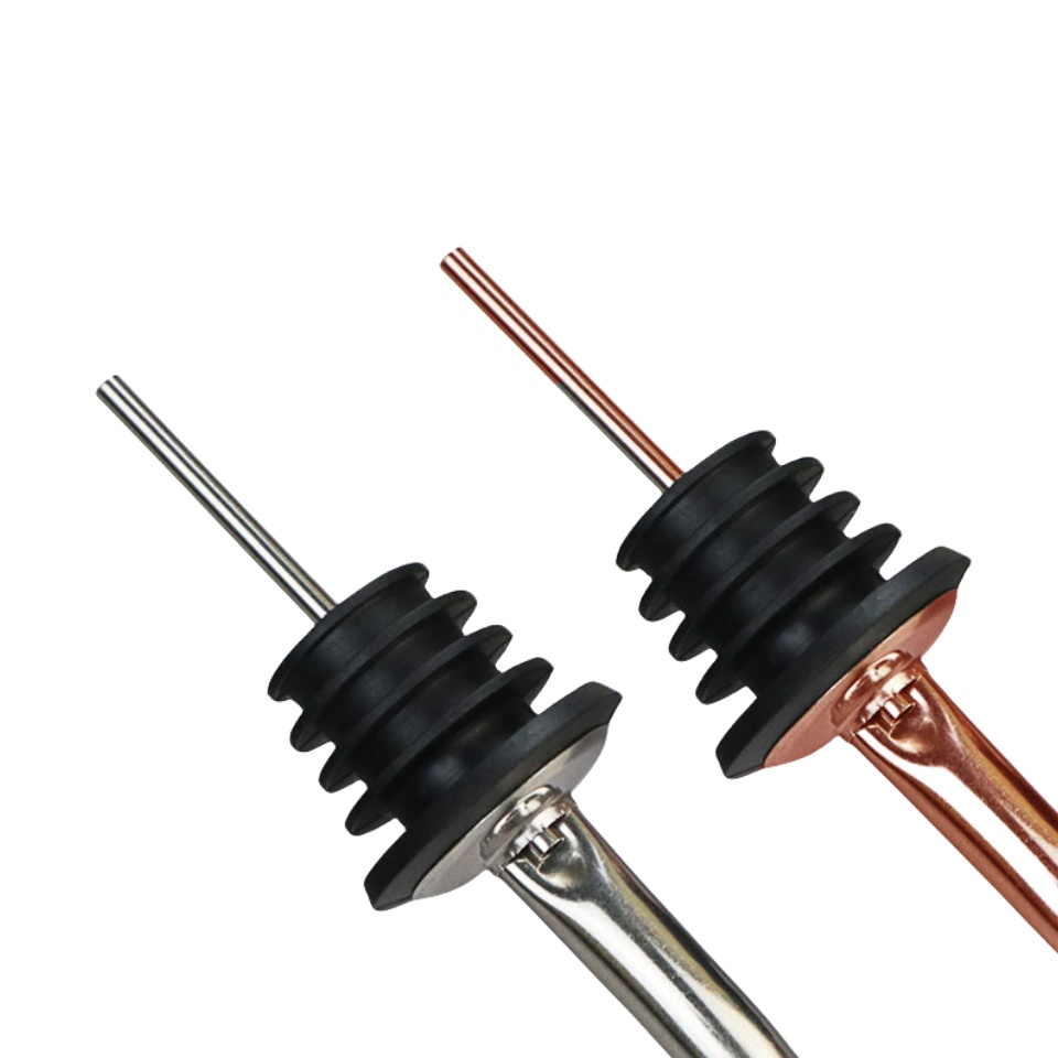 Custom Logo Bar Accessories Golden Stainless Steel Wine Bottle Pourer Alcohol Liquor Dispenser Wine Pourer Spout