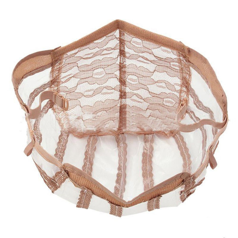 High Quality Wig Cap Making Wigs Straps Breathable Mesh Weaving 3 Styles Black Beige Brown