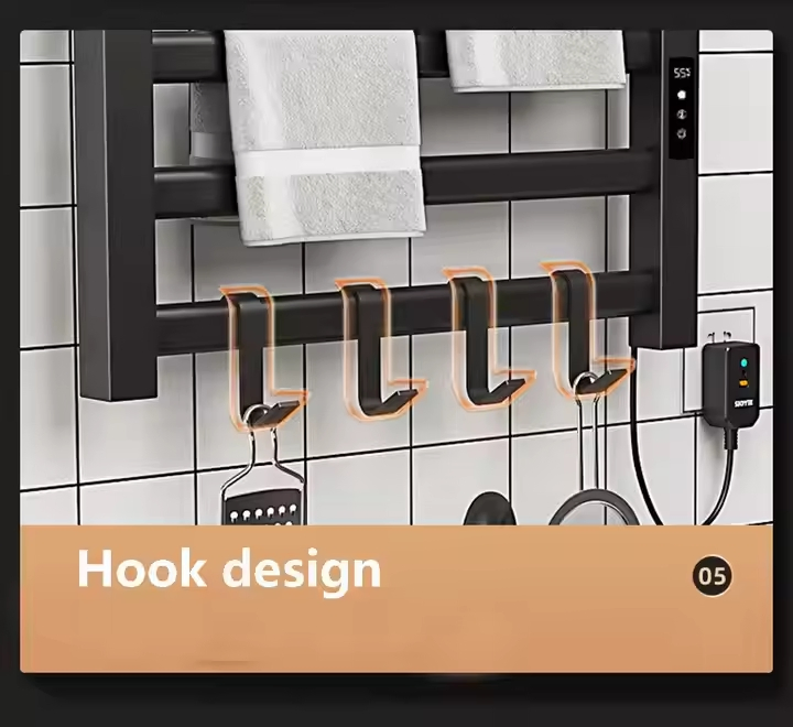 Stylish Electric Towel Warmer for Wall Mounting with Adjustable Temperature