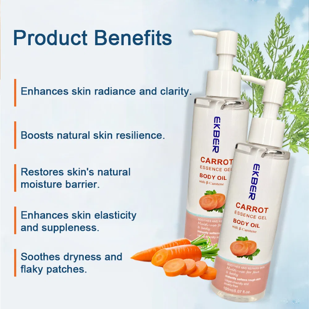 Glow Enhancer Body Massage Oil Moisturizing Organic Carrot Body Gel Oil