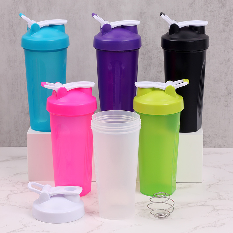 BPA Free Custom Logo 500ml Gym Protein Plastic Cup Shaker Bottle