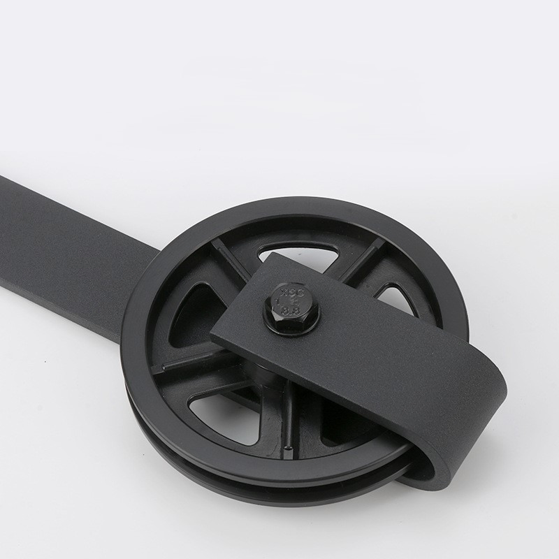 Big Wheel Set Cabinet Rolling Industrial Concealed Sliding Barn Door Hardware Kit Wholesale Barn Door Hardware for Wood Door