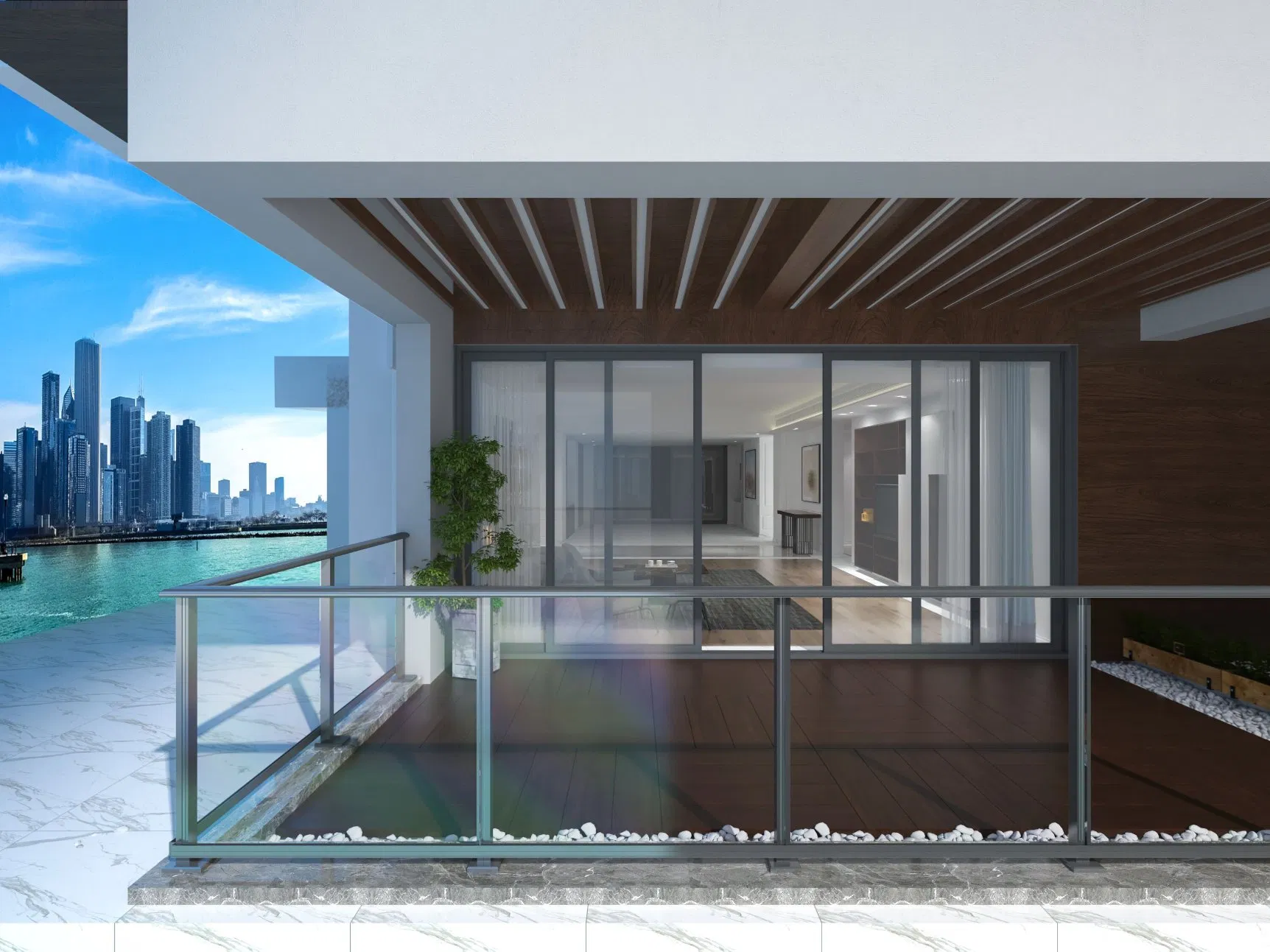 Balcony Aluminum Profile Glass Railing/Glass Fence with SGCC Certificate