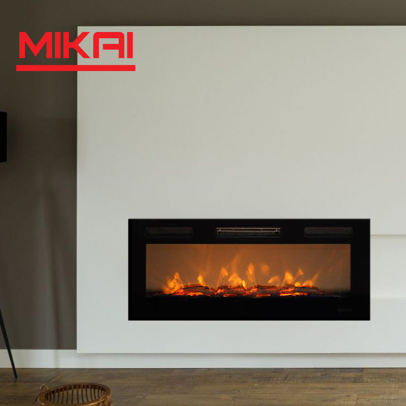 Wall Mounted Electric Fireplace Stove Insert 1.2m Length Room Heater Remote Control Decorative 3D Fireplace