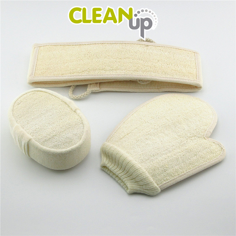 Exfoliating Glove Scrubber Natural Shower Body Bath