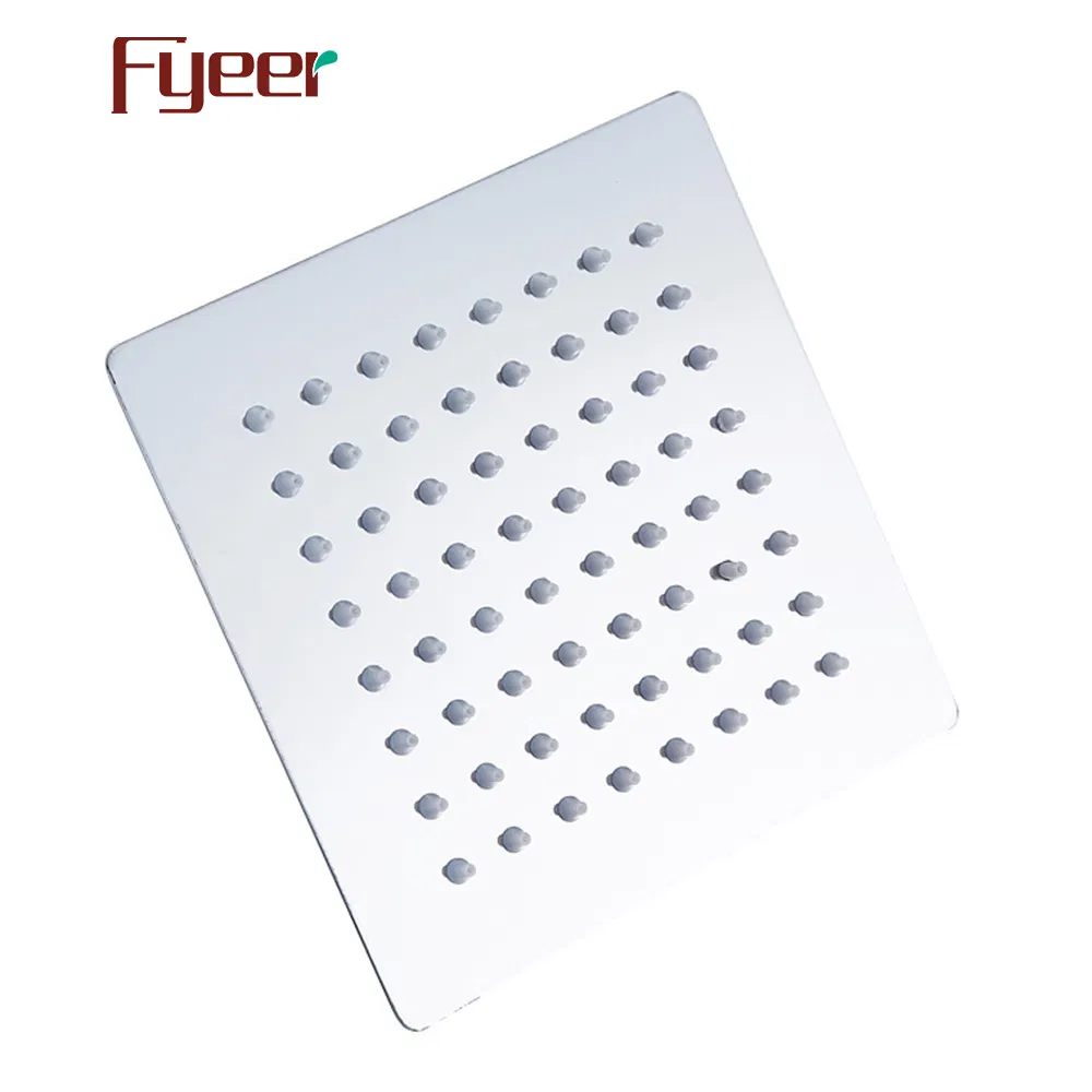 Fyeer 6 Inch Square Stainless Steel Rainfall Shower Head