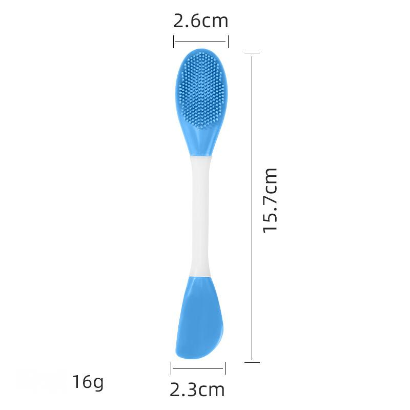 Portable Dual-Headed Silicone Beauty Tool Clay Mask Applicator, Pore Cleansing & Facial Cleansing Brush