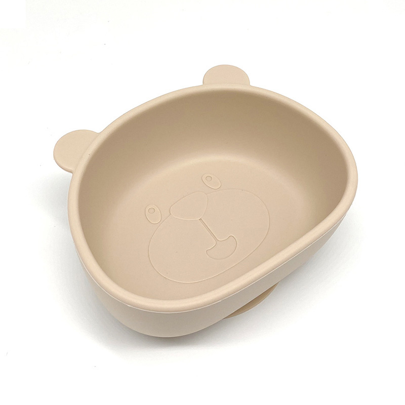 100% Food-Grade Kids Silicon Feeding Set Nordic Design BPA Free Baby Feeding Supplies Set Bear Divided Plates