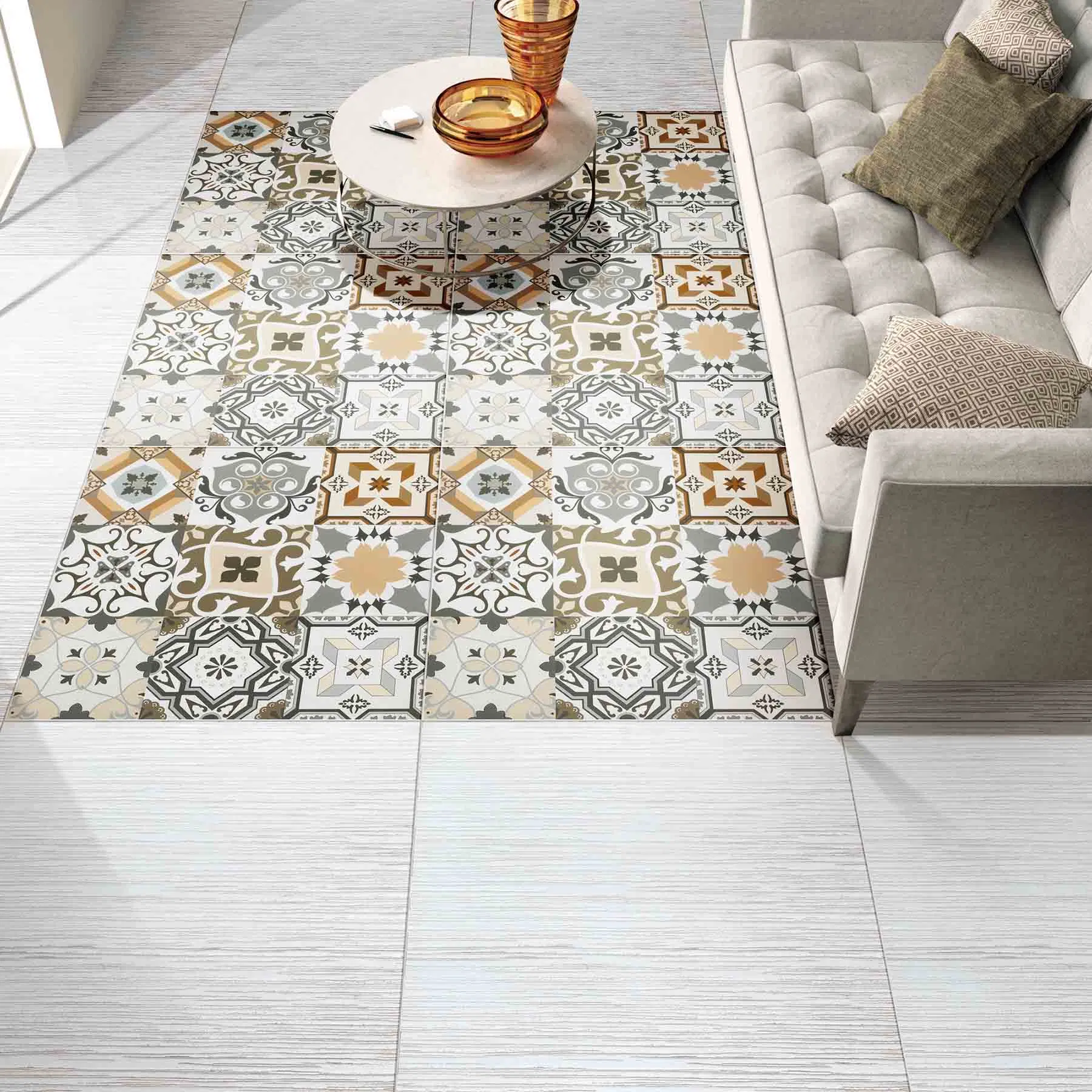 Art Glazed Decoration Tile for Wall Floor Tile for Coffee Room Restaurant Hotel Decoration