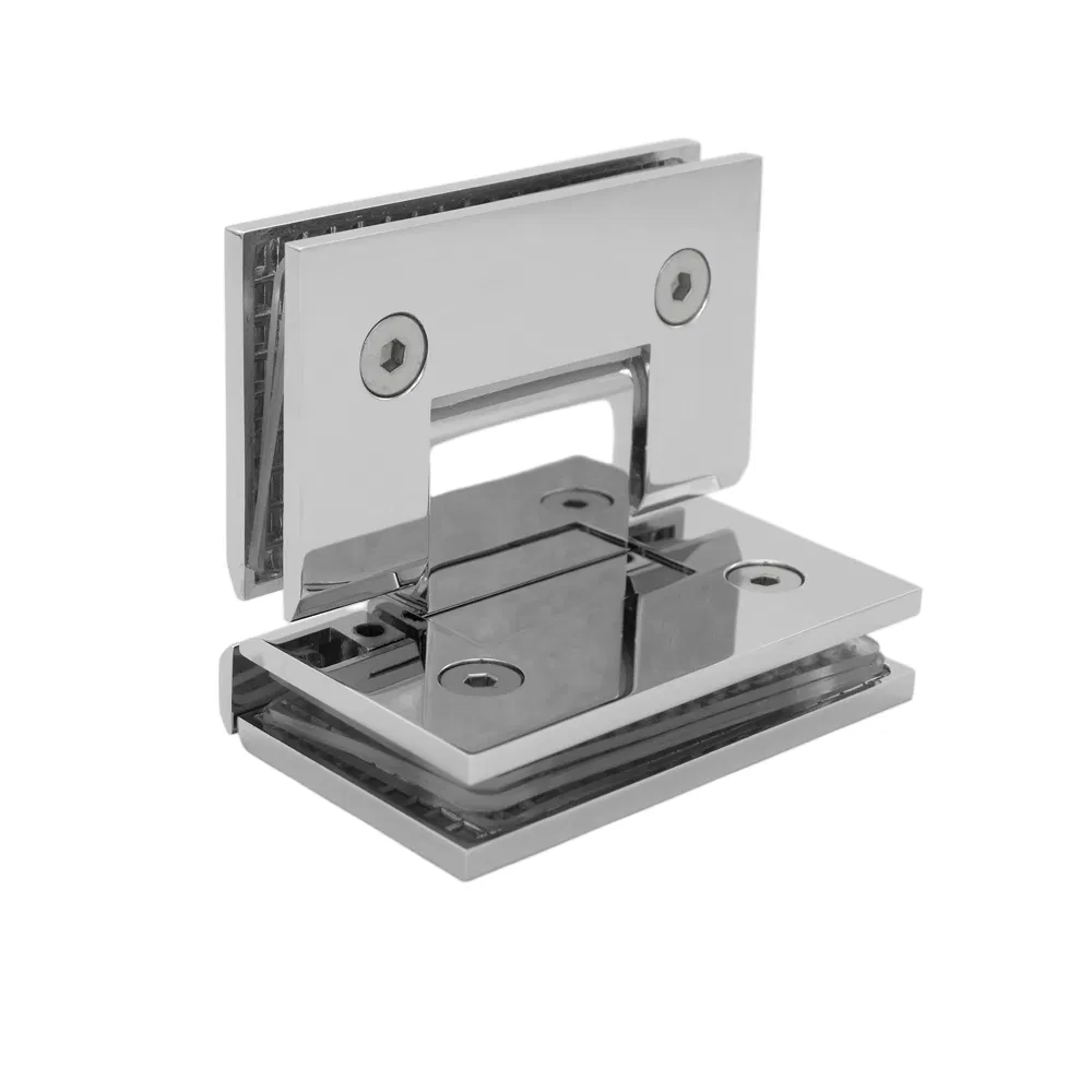Bathroom 90° Stainless Steel Clamp Glass Shower Door Hinge