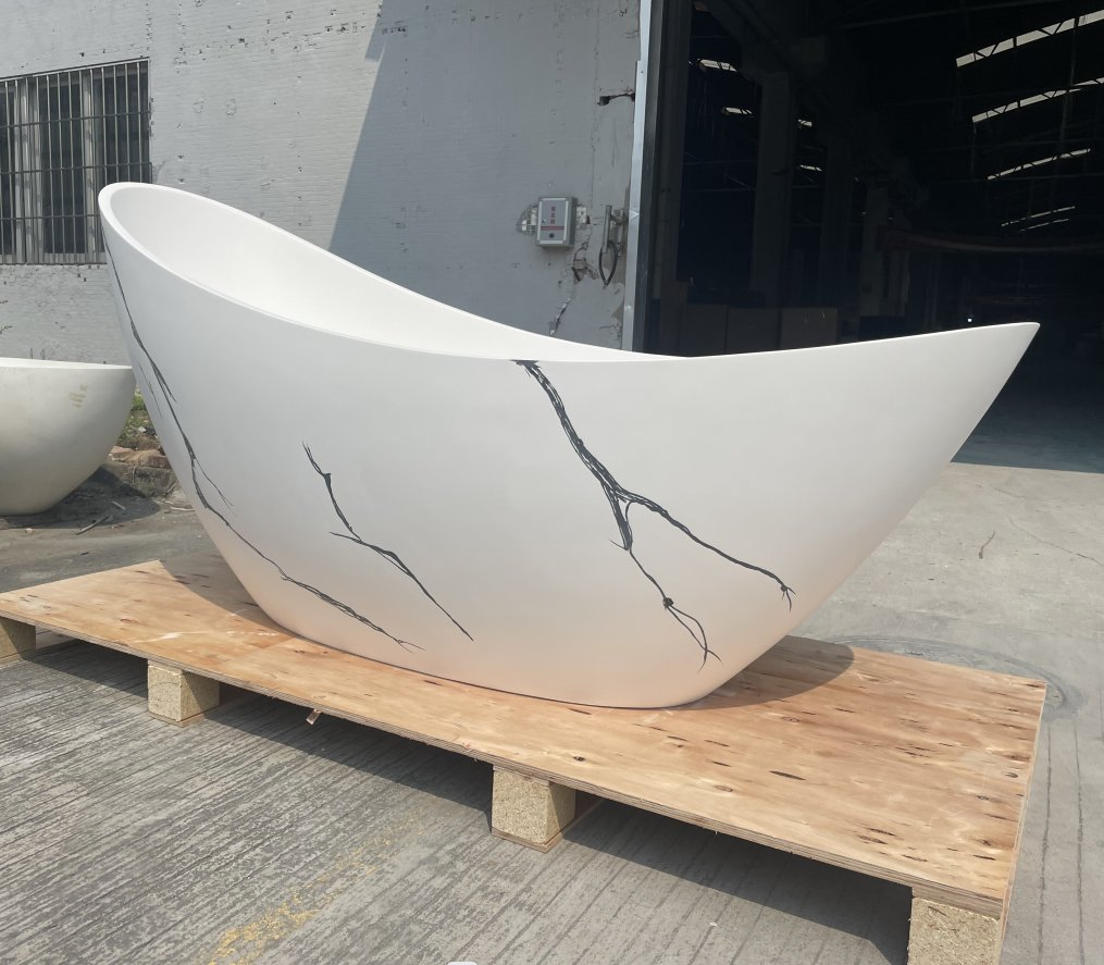 Акриловая ванна с лунным дизайном