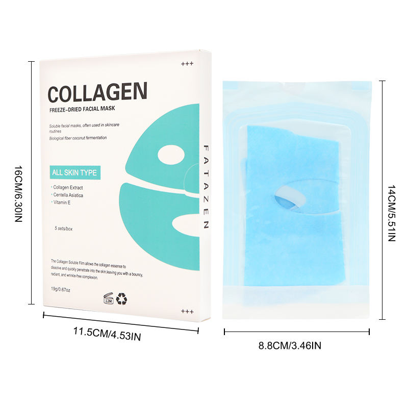 Fatazen Wholesale High Quality Beauty Products Deep Moisturizing Facial Mask Real Collagen Tension-up Facial Skin Care Masks