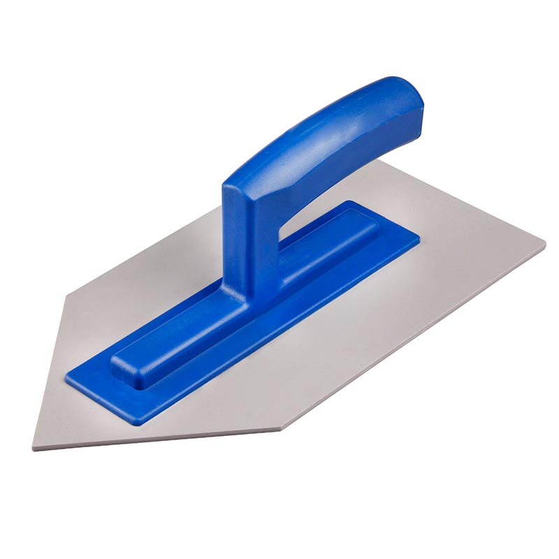Triangular Plastic Float Trowel with Fiberglass Handle