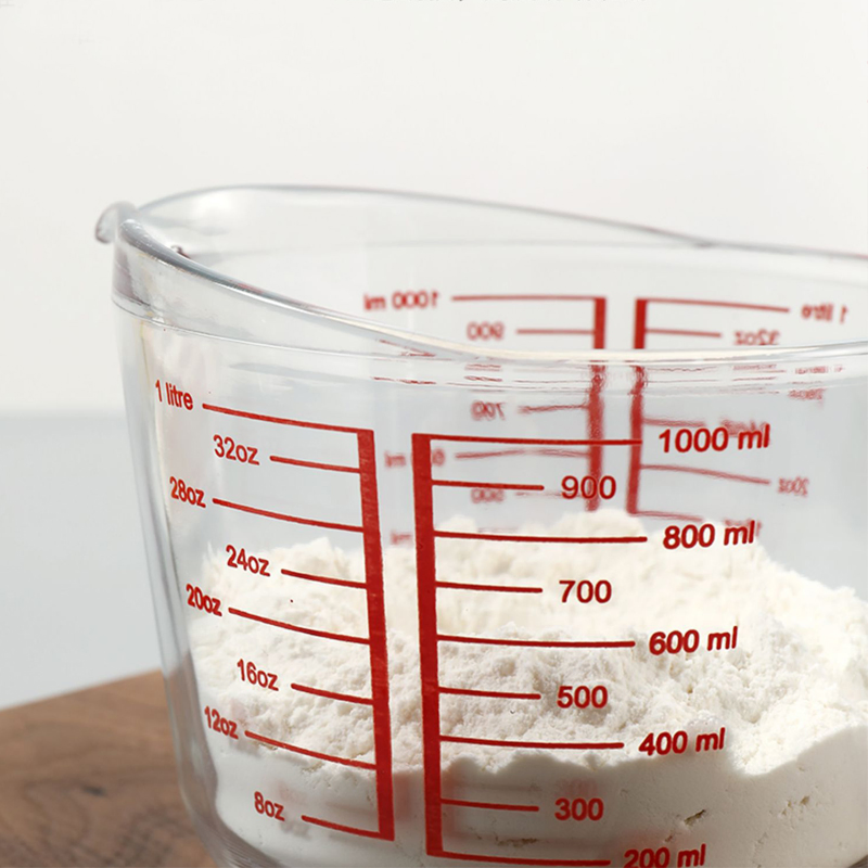 Reliable 1000ml Scaled Glass Cup for Home Cooking Measurements