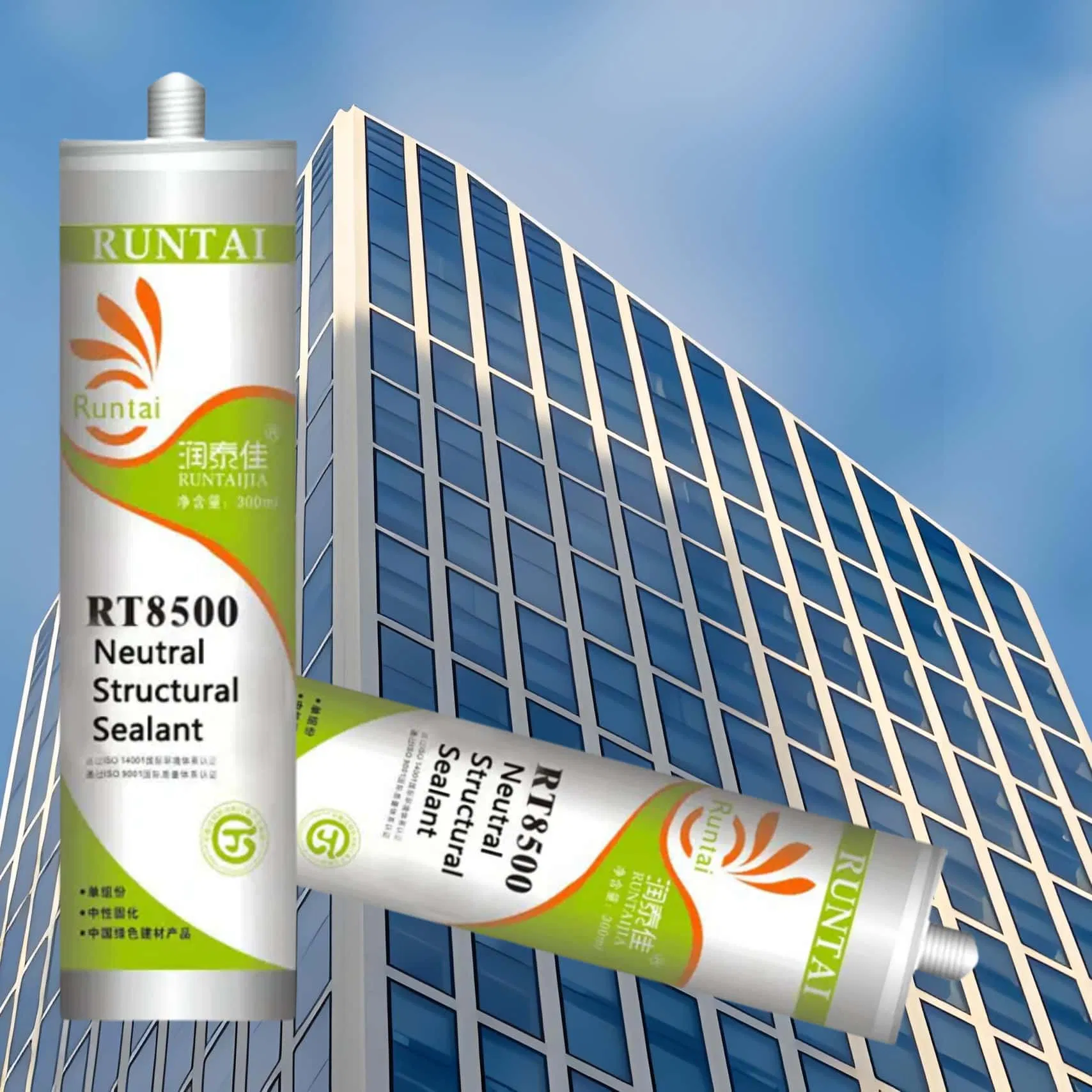 Construction Runtai Carton 300ml Silicone Adhesive Glass Curtain Wall Sealant