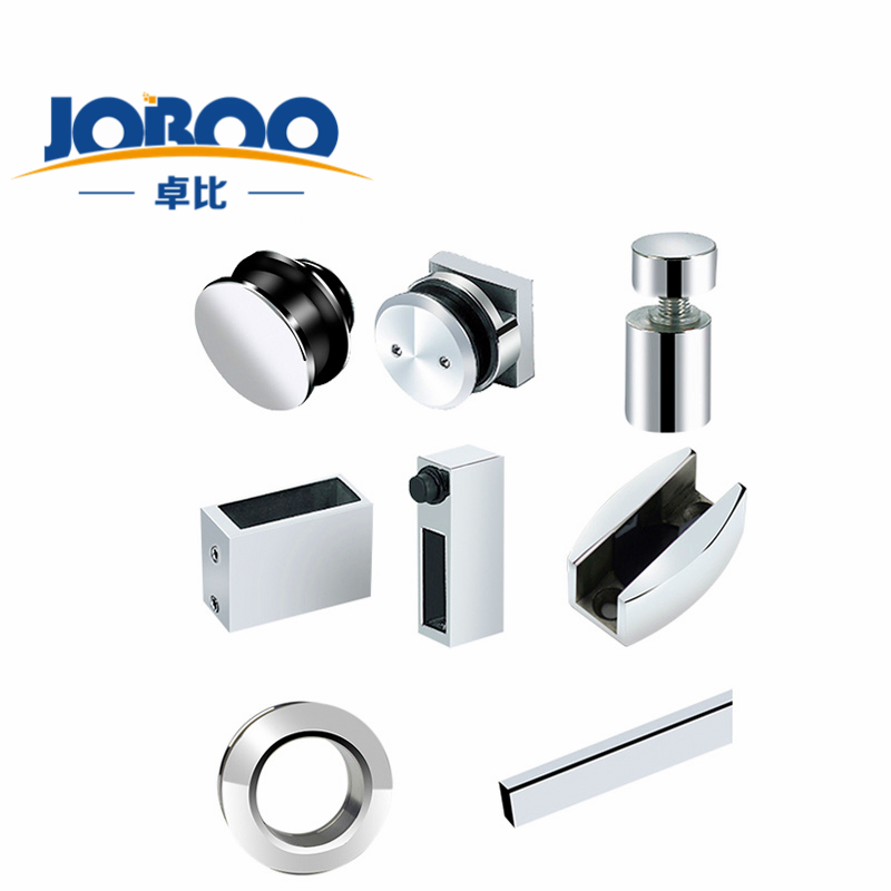 Hotel Bathroom Glass Encloser Stainless Steel Fitting Wholesale
