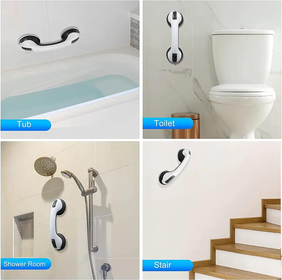 Shower Handle 12 Inch Grab Bars for Bathroom Shower Handle with Strong Hold Suction Cup Grip Grab in Bathroom Bath Handle