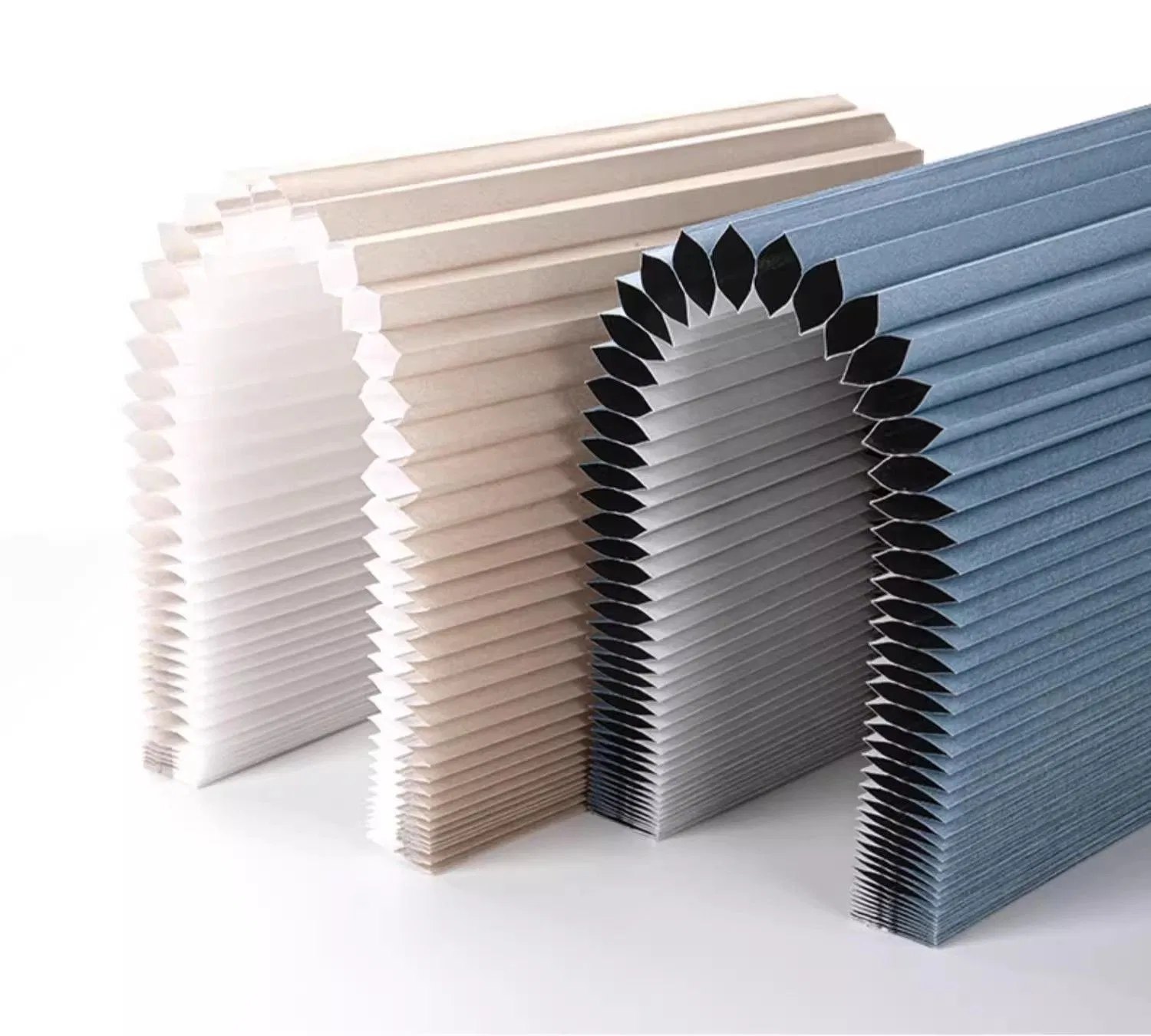 Pleated Shade Fabric Bottom up Honeycomb Blinds