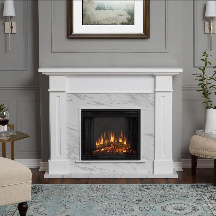 Interior Decoration Modern White Marble Fireplace Surround for Sale
