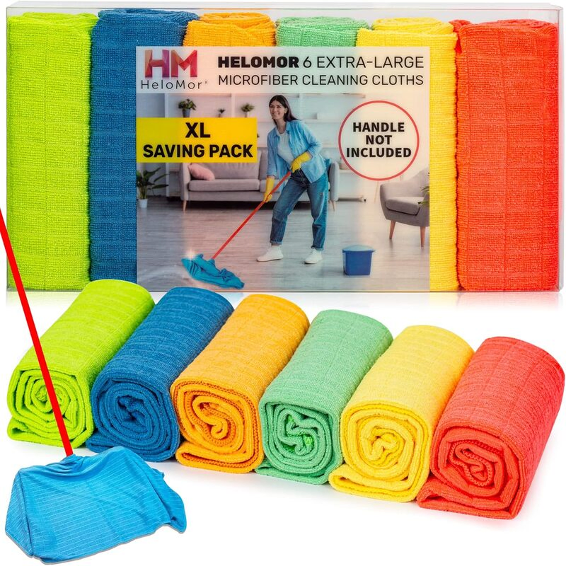 Brighthomey Microfiber Terry Cloth Set Reusable for House Floor Kitchen Car Window