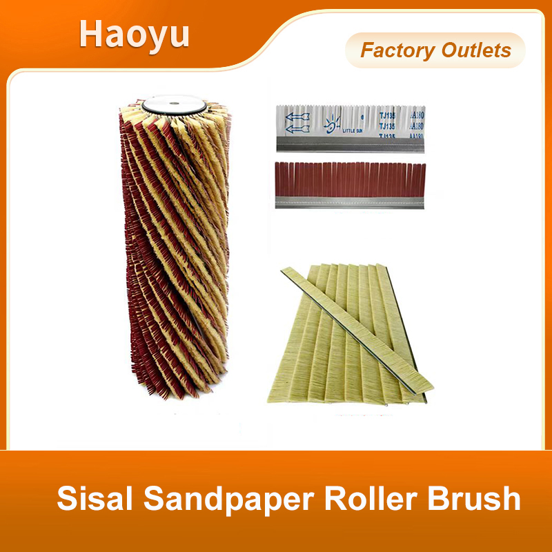 Easy to Replace or Remove Sandpaper Sisal Roller Brush for Woodworking Sanders and Woodworking Machinery