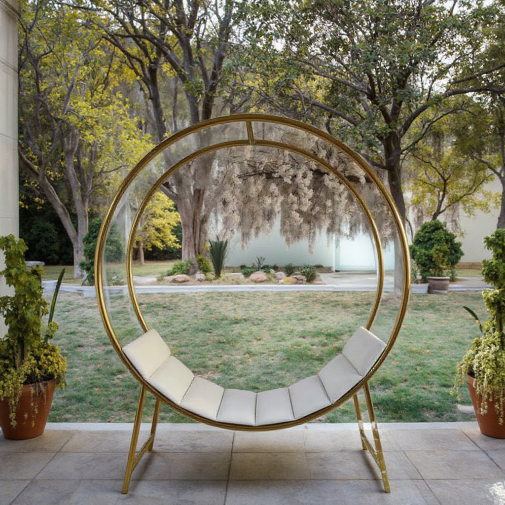 Садовая мебель металл нержавейка диван обеденный стол