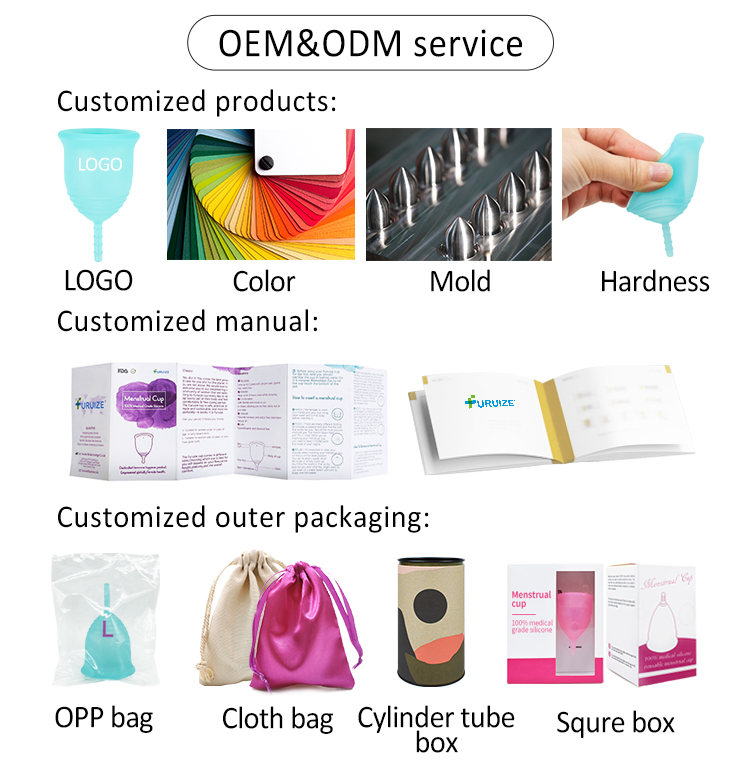 Wholesale FDA Women Menstrual Cup SGS Clear Collapsible Menstrual Cup