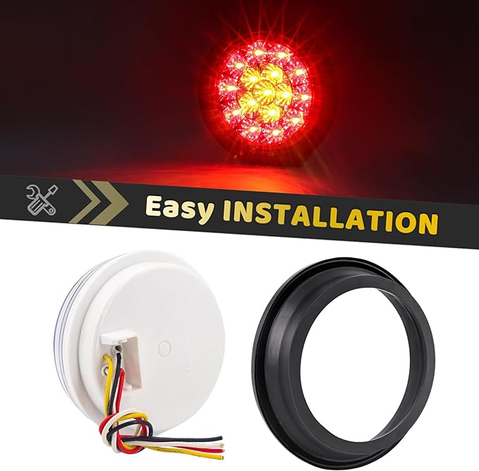 Круглые светодиодные фонари для грузовиков и прицепов, 4 дюйма, 12 В, IP67